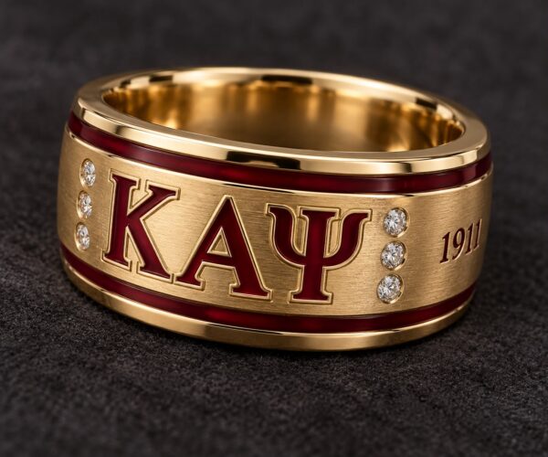 Kappa Gold Ring w/Diamonds