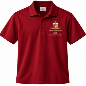 Maroon Kappa Alpha Psi Polo Mockup