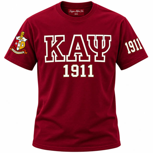 Maroon Kappa Alpha Psi Varsity T-Shirt