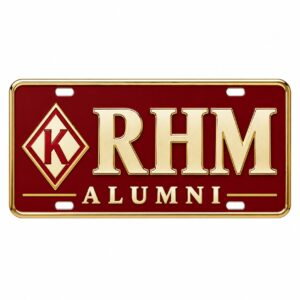 Maroon Alumni License Plate Mockup